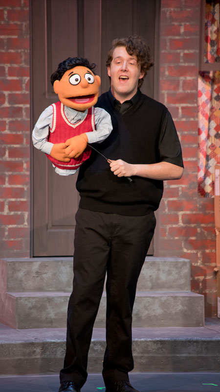 Mathew Harper Actor in the musical Avenue Q at the Asheville Community Theater. Photo: Misha Schmiedecke